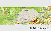 Shaded Relief Panoramic Map of Chen Xian, physical outside