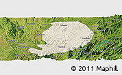 Shaded Relief Panoramic Map of Chen Xian, satellite outside