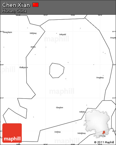 Blank Simple Map of Chen Xian