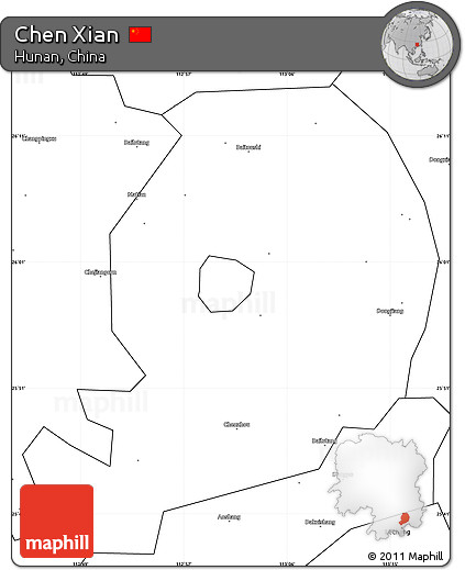 Blank Simple Map of Chen Xian