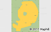 Savanna Style Simple Map of Chen Xian, single color outside