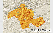 Political Map of Dayong, shaded relief outside