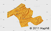 Political Map of Dayong, single color outside