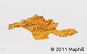 Political Panoramic Map of Dayong, cropped outside