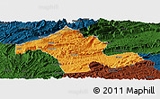 Political Panoramic Map of Dayong, darken