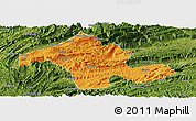 Political Panoramic Map of Dayong, satellite outside