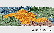 Political Panoramic Map of Dayong, semi-desaturated