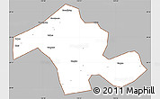 Gray Simple Map of Dayong, cropped outside