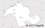 Silver Style Simple Map of Dayong, cropped outside