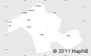 Silver Style Simple Map of Dayong, single color outside