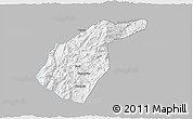 Gray 3D Map of Guidong, single color outside