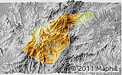 Physical 3D Map of Guidong, desaturated