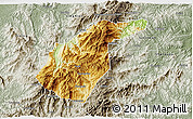 Physical 3D Map of Guidong, semi-desaturated