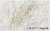Shaded Relief 3D Map of Guidong, lighten