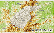 Shaded Relief 3D Map of Guidong, physical outside