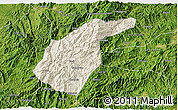 Shaded Relief 3D Map of Guidong, satellite outside