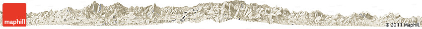 Shaded Relief Horizon Map of Guidong