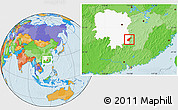 Political Location Map of Guidong, highlighted parent region