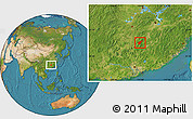 Satellite Location Map of Guidong