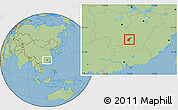 Savanna Style Location Map of Guidong