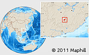 Shaded Relief Location Map of Guidong