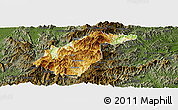 Physical Panoramic Map of Guidong, darken