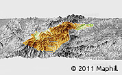 Physical Panoramic Map of Guidong, desaturated