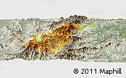 Physical Panoramic Map of Guidong, semi-desaturated
