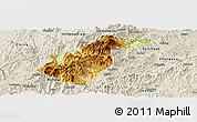 Physical Panoramic Map of Guidong, shaded relief outside