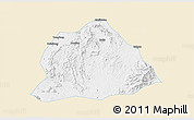 Classic Style 3D Map of Hengyang, single color outside