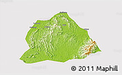 Physical 3D Map of Hengyang, cropped outside