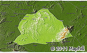Physical 3D Map of Hengyang, darken