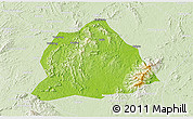 Physical 3D Map of Hengyang, lighten