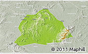 Physical 3D Map of Hengyang, lighten, semi-desaturated