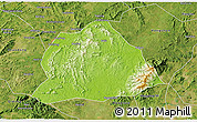 Physical 3D Map of Hengyang, satellite outside