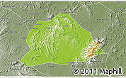 Physical 3D Map of Hengyang, semi-desaturated