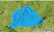 Political 3D Map of Hengyang, satellite outside