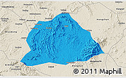 Political 3D Map of Hengyang, shaded relief outside