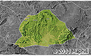 Satellite 3D Map of Hengyang, desaturated