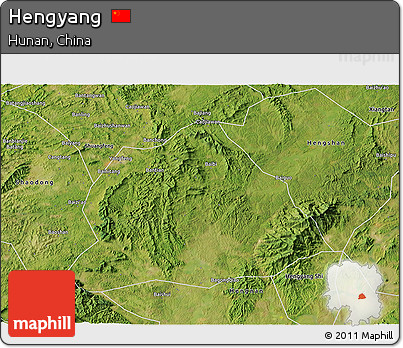 Satellite 3D Map of Hengyang