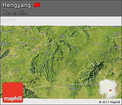 Satellite 3D Map of Hengyang