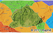 Satellite 3D Map of Hengyang, political outside