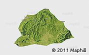 Satellite 3D Map of Hengyang, single color outside