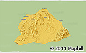 Savanna Style 3D Map of Hengyang, single color outside