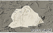 Shaded Relief 3D Map of Hengyang, darken