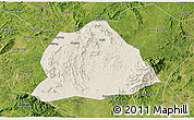 Shaded Relief 3D Map of Hengyang, satellite outside