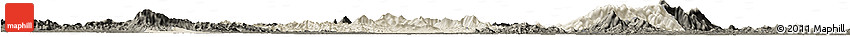 Shaded Relief Horizon Map of Hengyang, darken