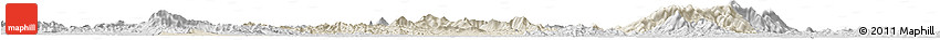 Shaded Relief Horizon Map of Hengyang, desaturated Shaded Relief Horizon Map of Hengyang, desaturated