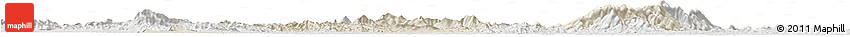 Shaded Relief Horizon Map of Hengyang, lighten, semi-desaturated Shaded Relief Horizon Map of Hengyang, lighten, semi-desaturated