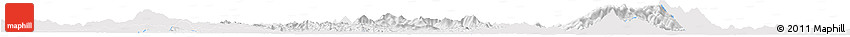 Silver Style Horizon Map of Hengyang, single color outside